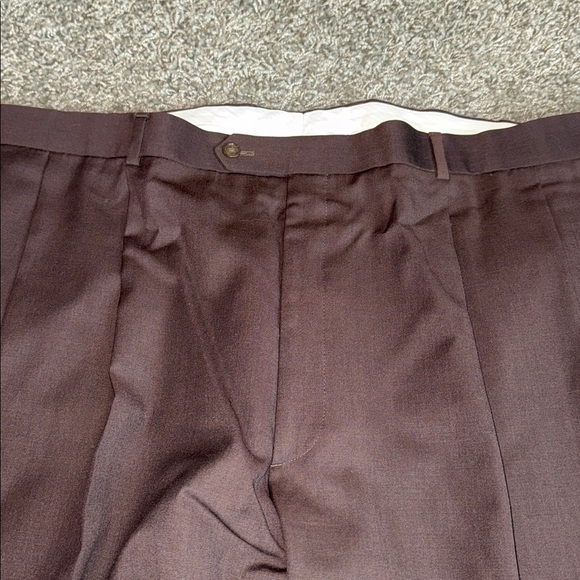 Paul Fredrick Chocolate Brown Dress Pants 44x28.5 - Picture 3 of 6